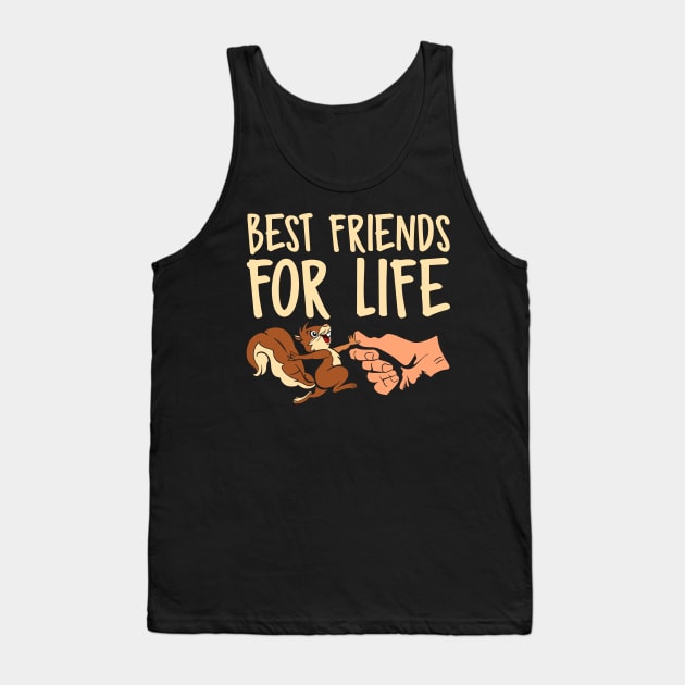 Best Friends For Life Squirrel Fist Bump Animal Lover Tank Top by Xonmau